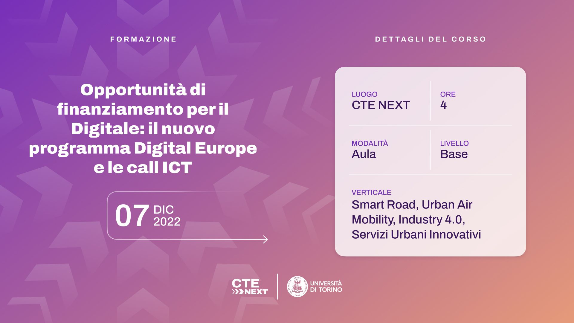 Workshop: programma Digital Europe e le call ICT