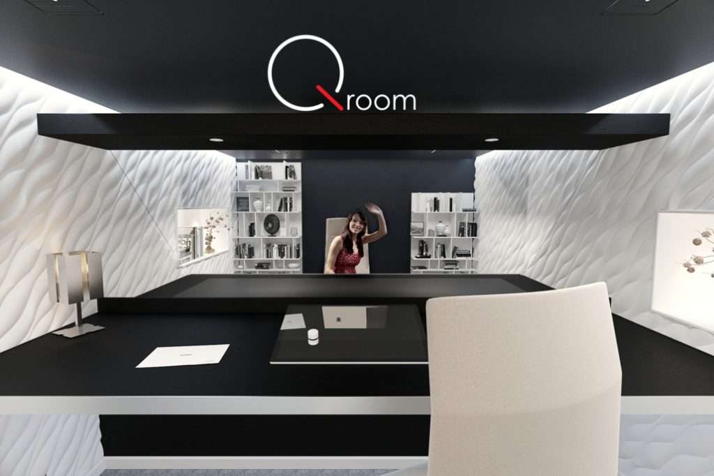 Qroom: postazione di servizio olografica in tempo reale