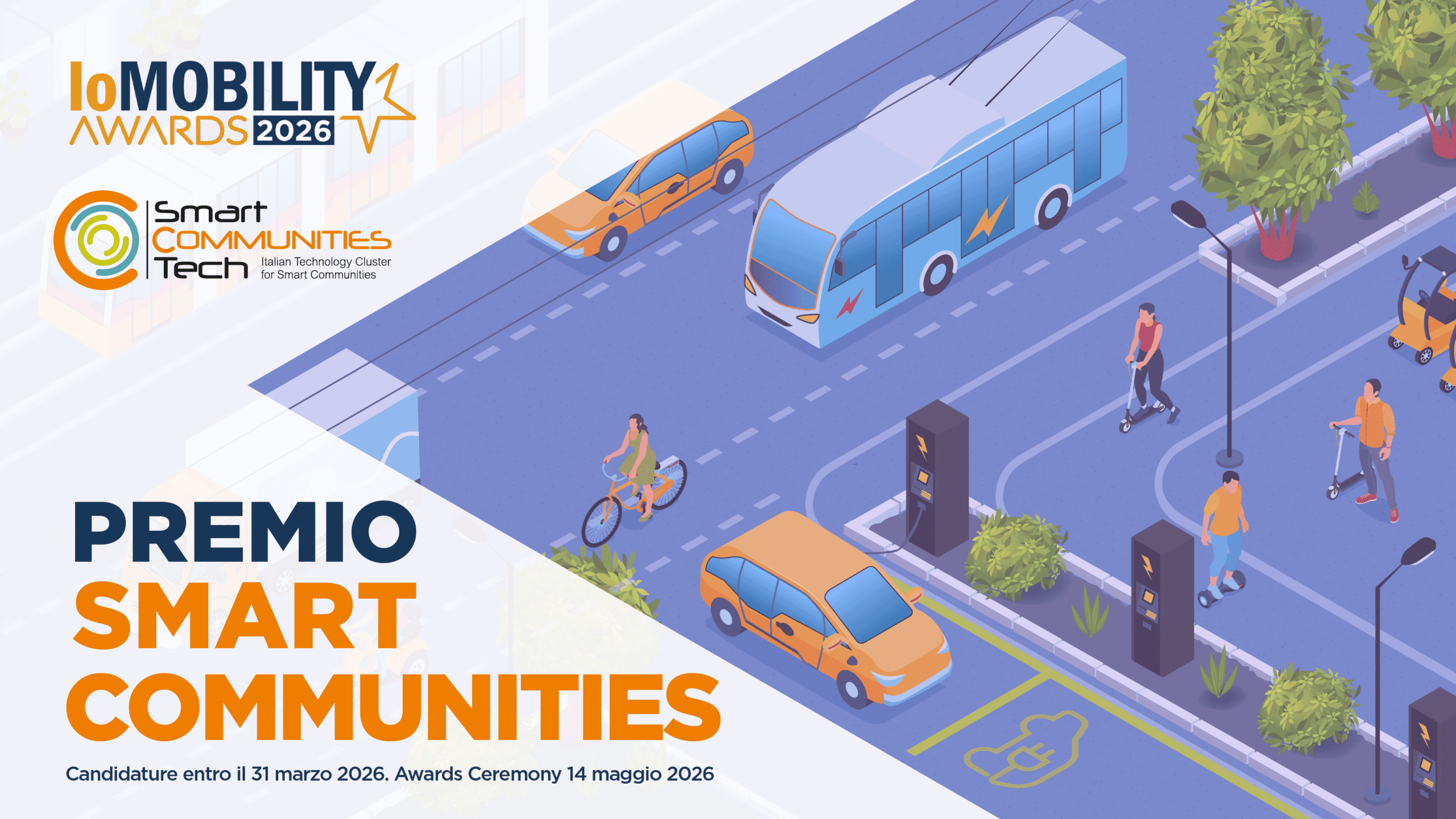 IoMOBILITY Awards e Premio Smart Communities per il Miglior Partenariato Pubblico Privato – candidature fino al 31 marzo