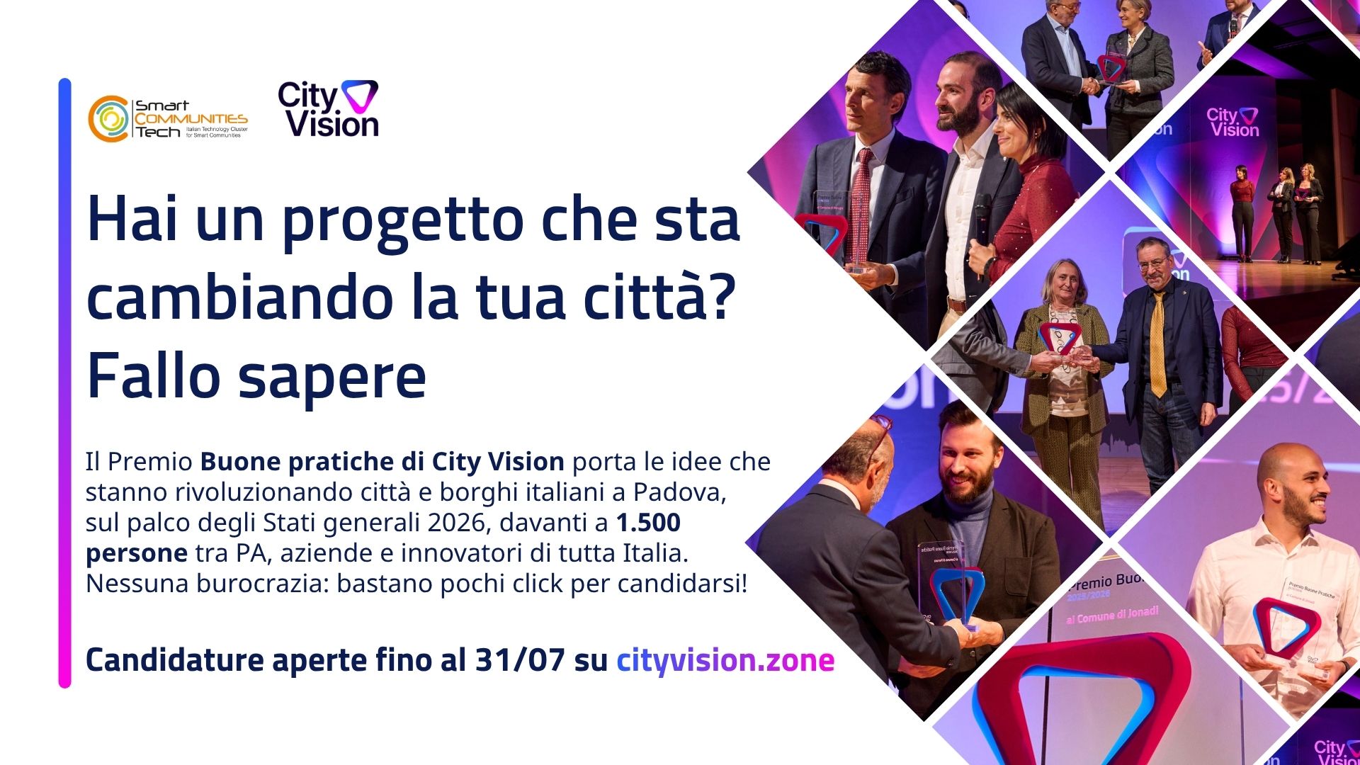 Premio Buone pratiche 2026 di City Vision – Candidature aperte